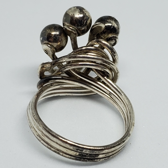 Sterling Silver Freeform Handwrought Ring - Picture 5 of 8